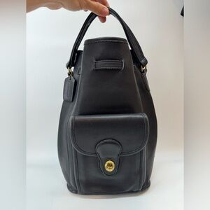 Coach Vintage Sling Leather Backpack Black
